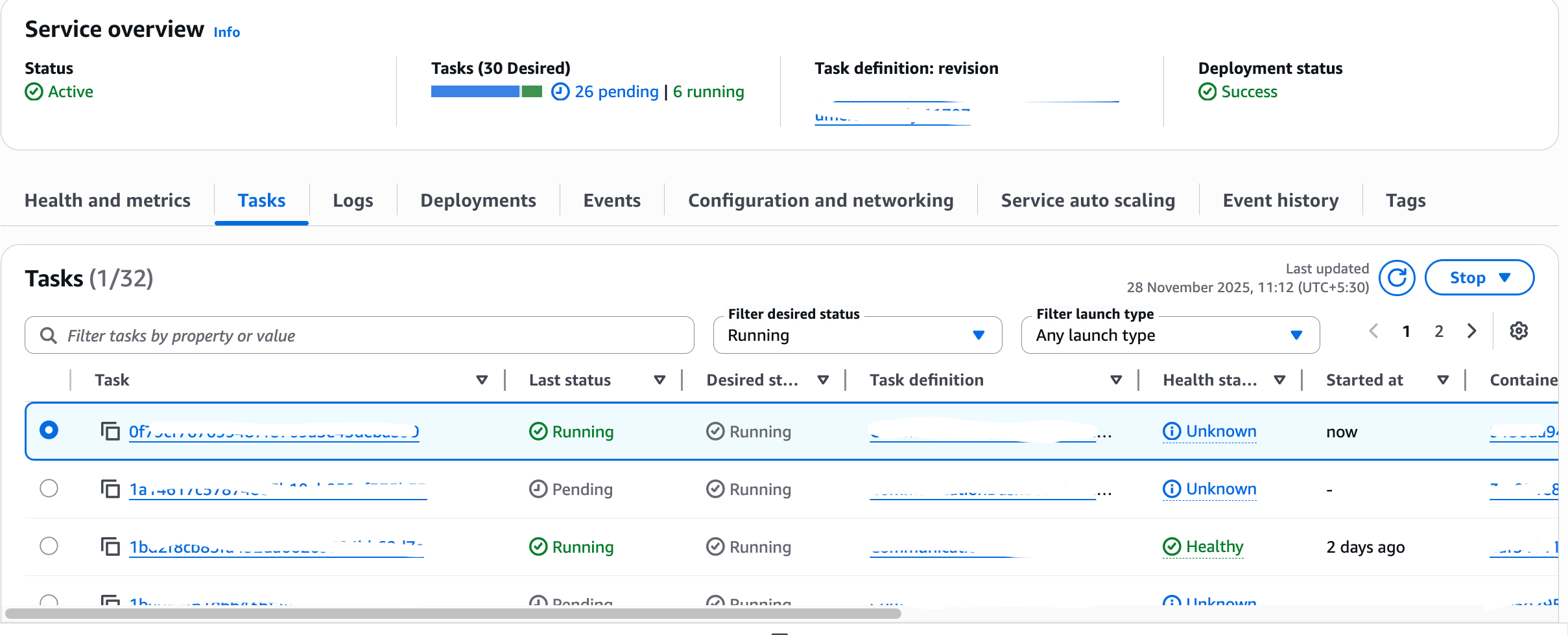 ECS container restarts